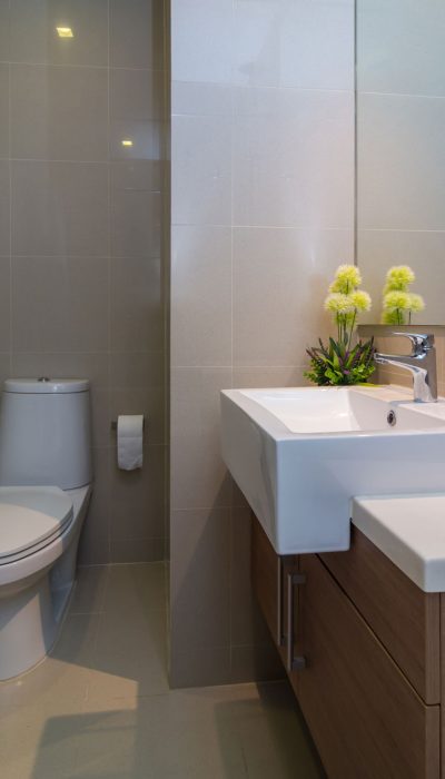 Luxurious bathroom remodel featuring modern fixtures and elegant tiling in West Columbia, SC.
